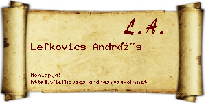 Lefkovics András névjegykártya