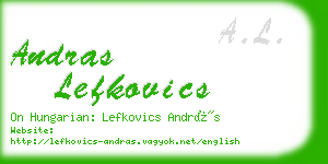 andras lefkovics business card